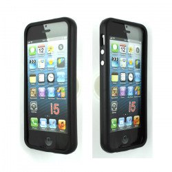 iPhone 5 5S Bumper with Chrome Button (Black - Black) iPhone 5 5S Bumper with Chrome Button (Black - Black)